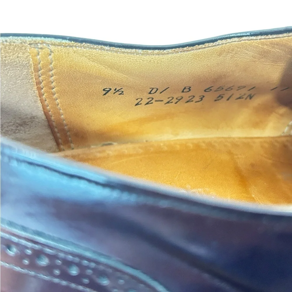 Johnston & Murphy Brown Wingtip Oxford Dress Shoes Size 9.5